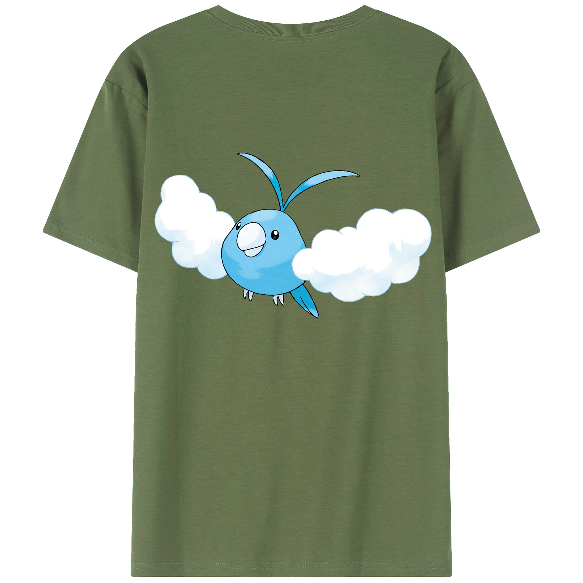 （画像用） ポケットモンスター Pokémon 綿100％ メンズ半袖Tシャツ（バックプリント） 通気性
